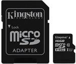 MicroSD della KINGSTON SDHC CL10 UHS-I della KINGSTON da 16GB CANVAS + SD ADAP
