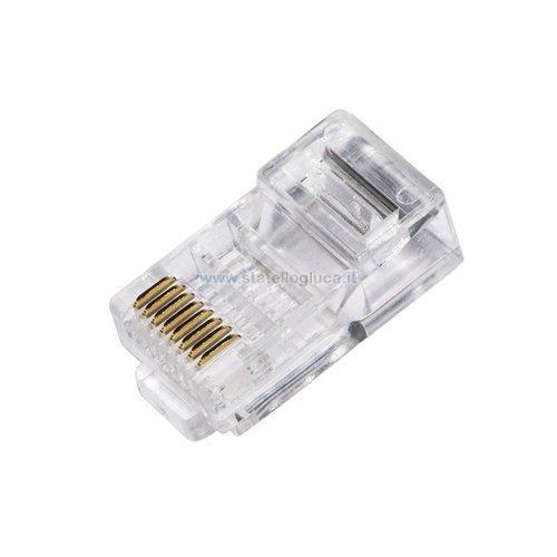 Plug LINK modello RJ45 cat. 5E UTP non SCHERMATO ( Conf. 100pz )
