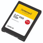 Hard-Disk SSD della INTENSO modello TOP da 512GB formato 2,5" [ Velocità di scrittura:  500 MB/s Velocità Lettura : 520 MB/s ]